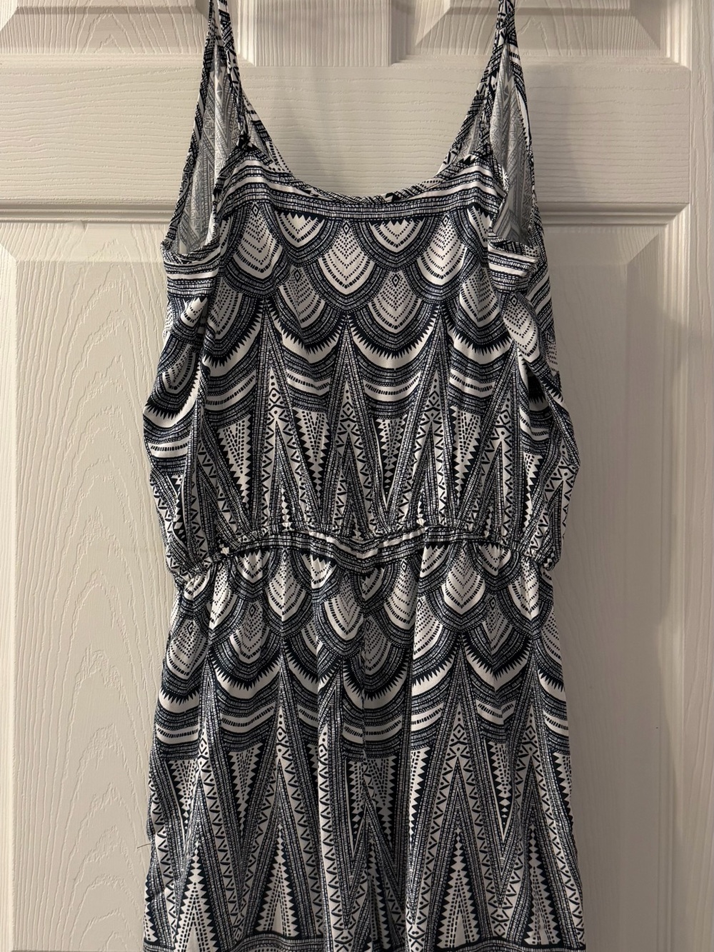 NWT H&M Divided Aztec Tribal Print Romper - Navy & White - Size 6